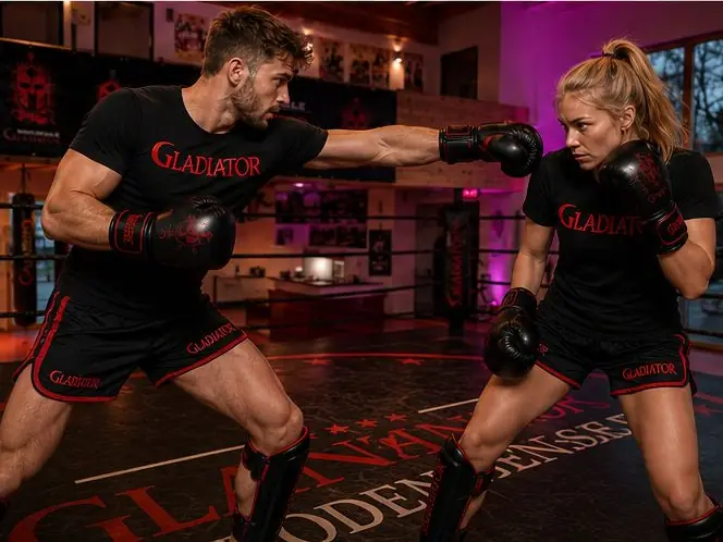Individuelle Wettkampfvorbereitung eines Boxers bei der Sportschule Gladiator in Augsburg